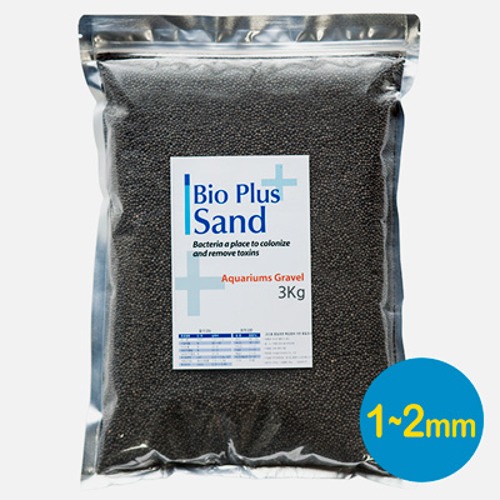 [블랙] 바이오 플러스 샌드 3kg (1~2mm)